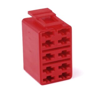 Steckhülsengehäuse, 10-polig, rot