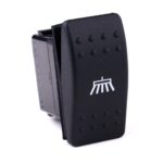 on-on Doppelschalter, 24V/15A, Contura II, ohne Lampe/LED, ohne Linse, Symbol „Besen“, mit Flächendichtung