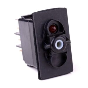 on>off<on Doppeltaster, 12V/20A, für Contura II,III,IV,V, LED 1 rot, mit Flächendichtung
