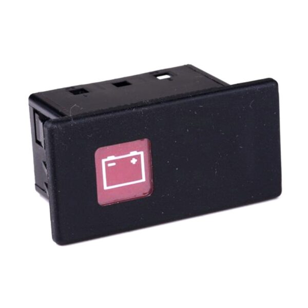 Kontrollleuchte 12V, 1 Glühlampe, Linse rot, Symbol "Batterie"