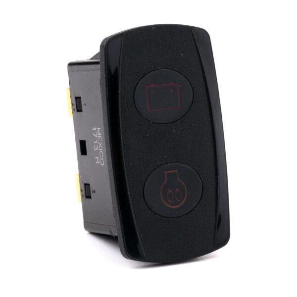 Kontrollleuchte 12V Contura V, 2 x Glühlampe, Symbol "Batterie/Vorglühen"