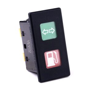 Kontrollleuchte 12V, 2 Glühlampen, Linse grün/gelb, Symbole "Blinker/Tank"