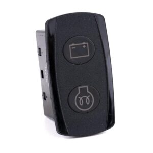 Kontrollleuchte 24V, Contura V,LED 1 rot, LED 2 gelb, Symbole "Ladekontrolle"/Vorglühen"