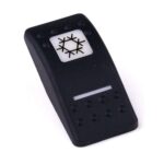 Wippe Contura II, schwarz, quadratische und schmale Linse weiß, Symbol „Klimaanlage“