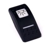 Wippe Contura II, schwarz, quadratische und schmale Linse weiß, Symbol „Innenlicht“