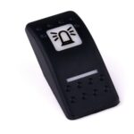 Actuator Contura II, black, square lens and bar lens white, symbol “rotary beacon”