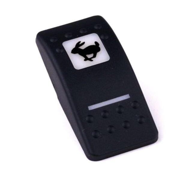 Wippe Contura II, schwarz, quadratische und schmale Linse weiß, Symbol "Hase (schnell)"