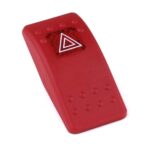 Wippe Contura II, rot, quadratische Linse rot, Symbol "Warnblinken"