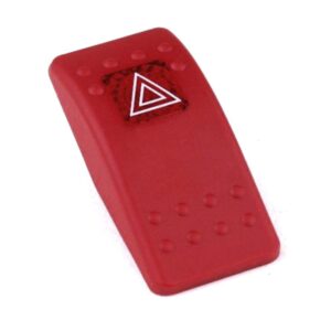 Wippe Contura II, rot, quadratische Linse rot, Symbol "Warnblinken"