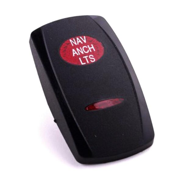Wippe Contura V, schwarz, ovale und schmale Linse rot, Symbol "NAV ANCH LTS"
