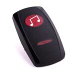 Wippe Contura V, schwarz, ovale und schmale Linse rot, Symbol „Musik“