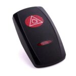 Wippe Contura V, schwarz, ovale und schmale Linse rot, Symbol „Notstart“