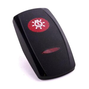 Wippe Contura V, schwarz, ovale und schmale Linse rot, Symbol "Ankerlicht"