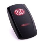 Wippe Contura V, schwarz, ovale und schmale Linse rot, Symbol „Heckscheibenheizung“