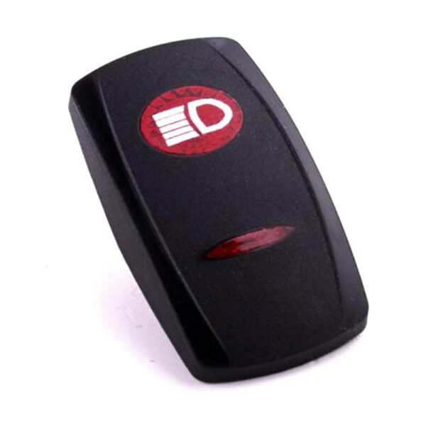 Actuator Contura V, black, oval and bar lens red, symbol "high beam"