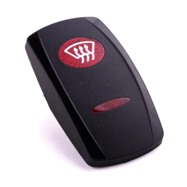 Actuator Contura V, black, oval and bar lens red, symbol "windscreen heating and ventilation"
