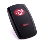 Wippe Contura V, schwarz, ovale und schmale Linse rot, Symbol „Rundumkennleuchte“