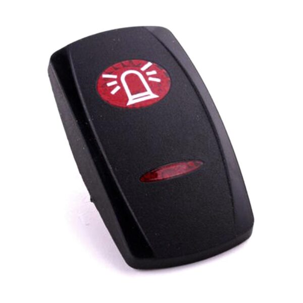 Wippe Contura V, schwarz, ovale und schmale Linse rot, Symbol "Rundumkennleuchte"