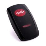 Wippe Contura V, schwarz, ovale und schmale Linse rot, Symbol „Blinker“