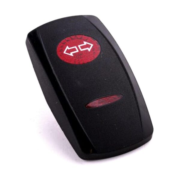 Wippe Contura V, schwarz, ovale und schmale Linse rot, Symbol "Blinker"