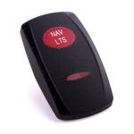Wippe Contura V, schwarz, ovale und schmale Linse rot, Symbol „NAV LTS“