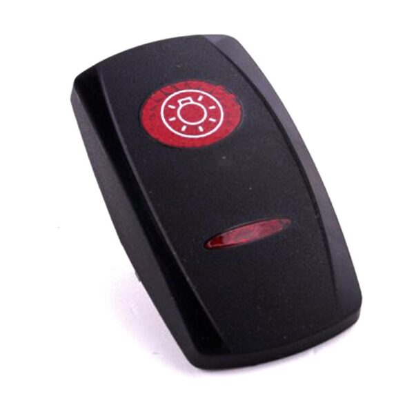 Actuator Contura V, black, oval and bar lens red, symbol "light"