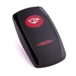 Actuator Contura V, black, oval and bar lens red, symbol “bilge pump”