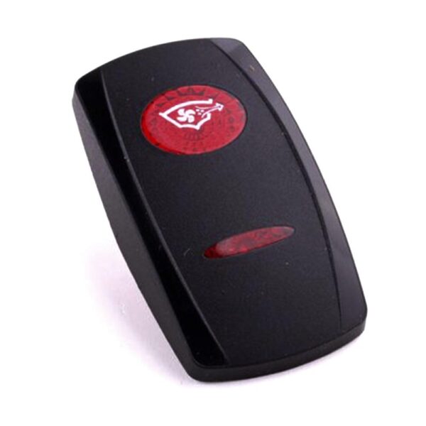 Actuator Contura V, black, oval and bar lens red, symbol "bilge blower"