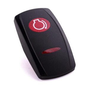 Wippe Contura V, schwarz, ovale und schmale Linse rot, Symbol "Motorstart"