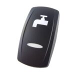 Wippe Contura V, schwarz, Symbol „Boost Frischwasser“, schmale Linse, gelasert