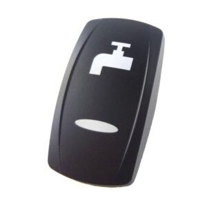 Wippe Contura V, schwarz, Symbol "Boost Frischwasser", schmale Linse, gelasert
