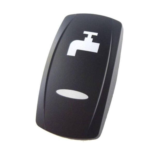 Wippe Contura V, schwarz, Symbol "Boost Frischwasser", schmale Linse, gelasert