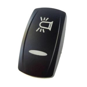 Wippe Contura V, schwarz, Symbol "Rundumleuchte", schmale Linse, gelasert