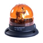 Rotating Beacon Lights MICROBOULE, build on with screw fitting, hole circle Ø130mm, with bulb H1 21W