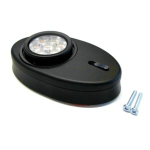 LED-Aufbauleuchte mit Schalter, 10-30V, Lichtfarbe warmweiß, Mattglas