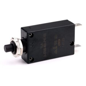 Thermal Circuit Breaker 28VDC/250VAC, 16A, for threadneck panel mounting, push to release/push to reset