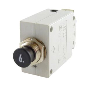 Thermischer Leistungsschutzschalter 28VDC/115VAC, 6 A, mit Gewindehalsbefestigung