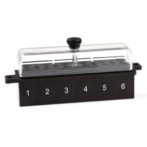 Sicherungsdose für UniVal, 6-polig, mit Deckel und Deckelschraube