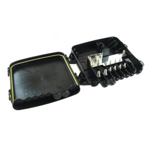 Fuse Holder PDU-BOX for 4 MidiVal and 2 megaVal, with adapter for optional  module and Fuse Holder SML, with brackets and cover