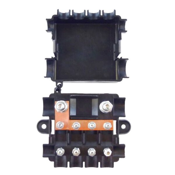 Fuse Holder for 4 MidiVal an 1 MegaVal, with brackets, with cover