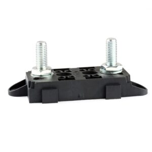 Universal-Sicherungshalter M10, 61mm, mit Befestigungslaschen, mit flachen Muttern