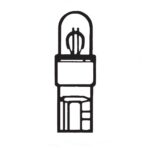 Plastic Base Lamp 12V, 1.2W, W2x4, 6d, white