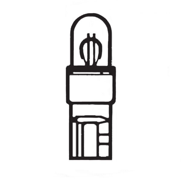 Plastic Base Lamp 12V, 1.2W, W2x4, 6d, white