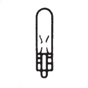 Glassockellampe 12V, 2W