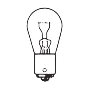 Kugellampe 12V, 21W, P21W, BA15s