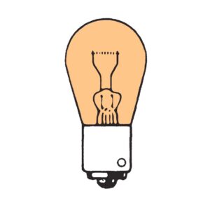 Kugellampe 12V, 21W, PY21W, BAU15s, amber