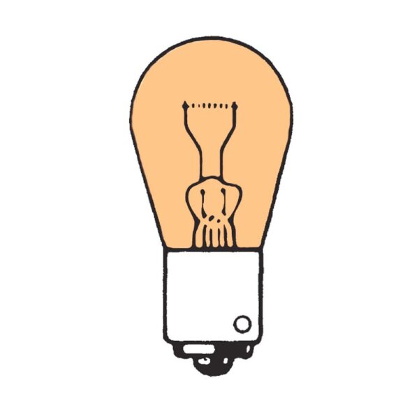 Globe Bulb 12V, 21W, PY21W, BAU15s, amber