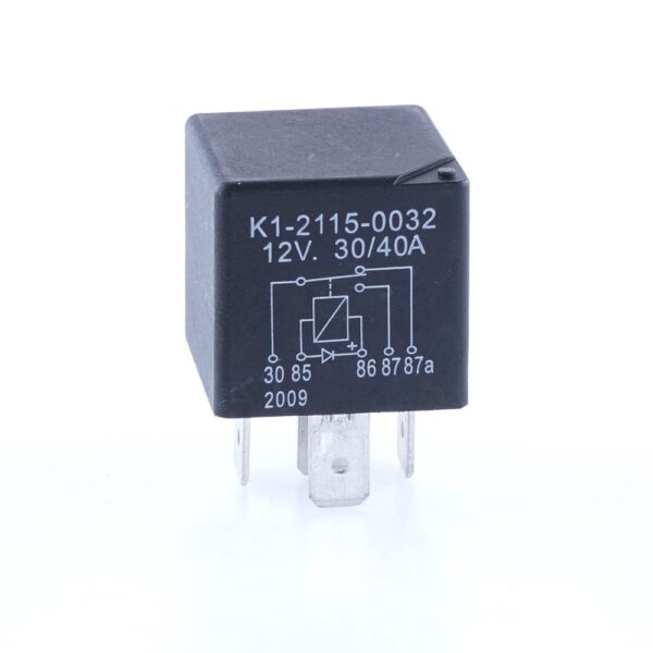 Mini Relay 12V, 30/40A, changeover contact, with diode, sealed