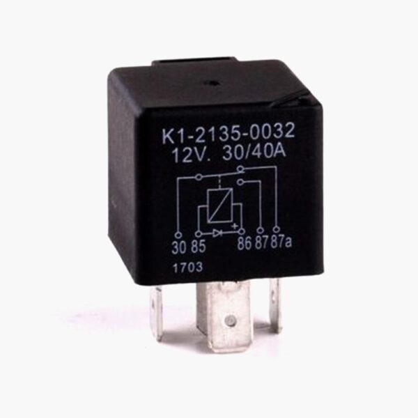 Mini Relay 12V, 30/40A, changeover contact, with diode, sealed