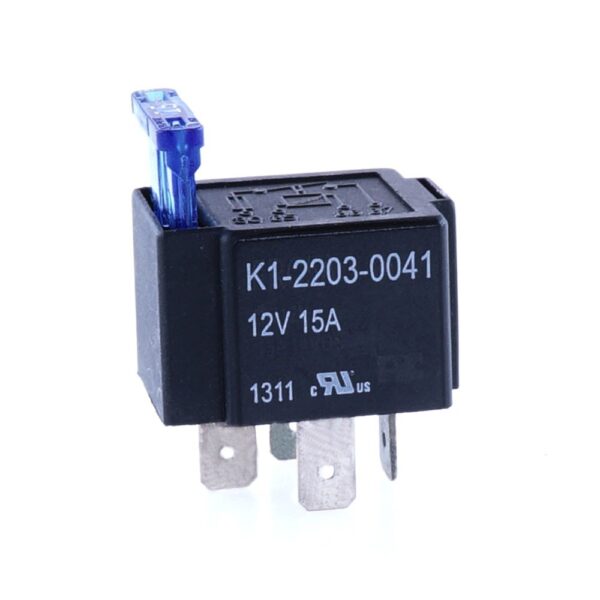 Mini Relay 12V, 15A, normally open, with automotive blade fuse